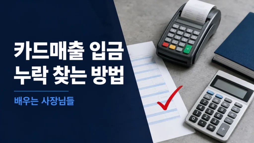 카드매출 입금 누락 찾는 방법