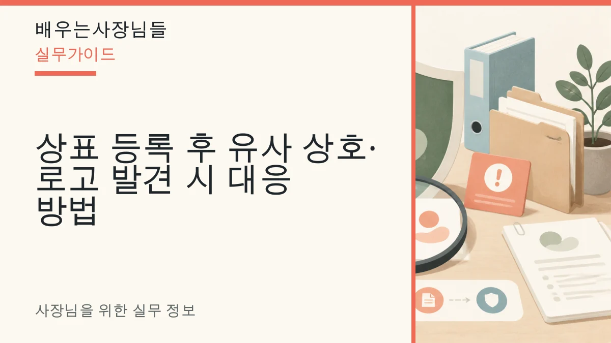 상표 등록 후 유사 상호·로고 발견 시 대응 방법